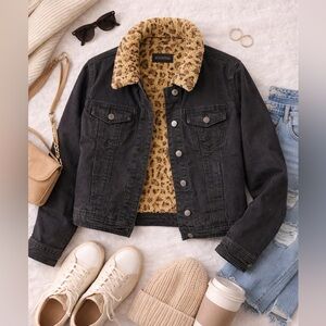 Beta House Sherpa-Lined Denim Jacket – Size Medium